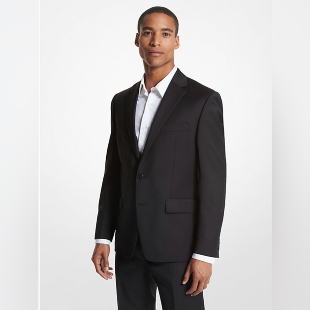 MICHAEL KORS "Kaplan" Men's 2 Piece Suit Black Jacket Pants Classic Fit - NWT